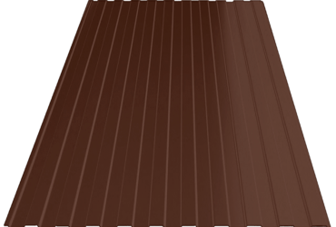 Профнастил заборный С-8 ГЛЯНЦЕВЫЙ Шоколадного ЦВЕТА (RAL 8017)